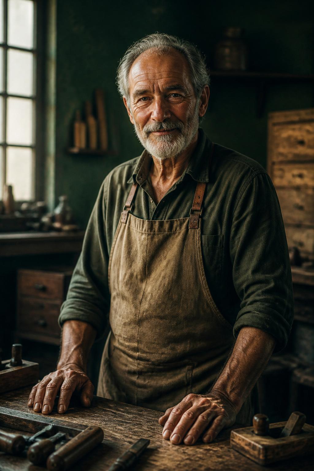 A master craftsman in his workshop